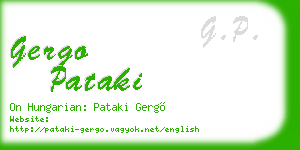 gergo pataki business card
