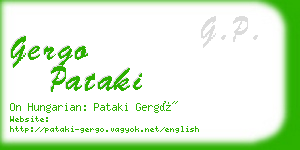 gergo pataki business card